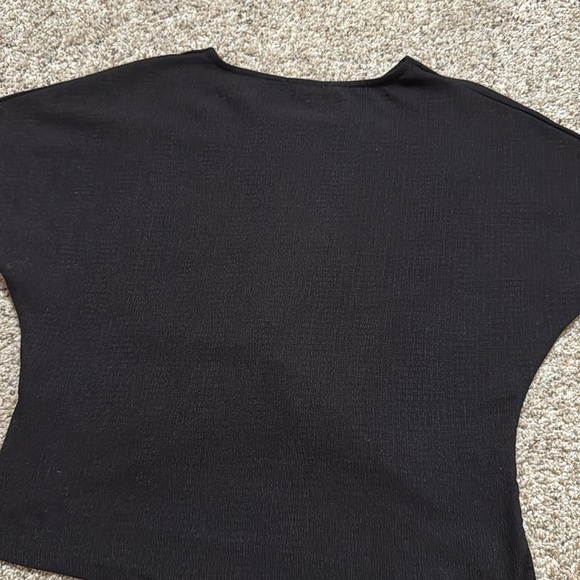 Zara Black Dolman Sleeve Twist Front Blouse - Picture 6 of 8